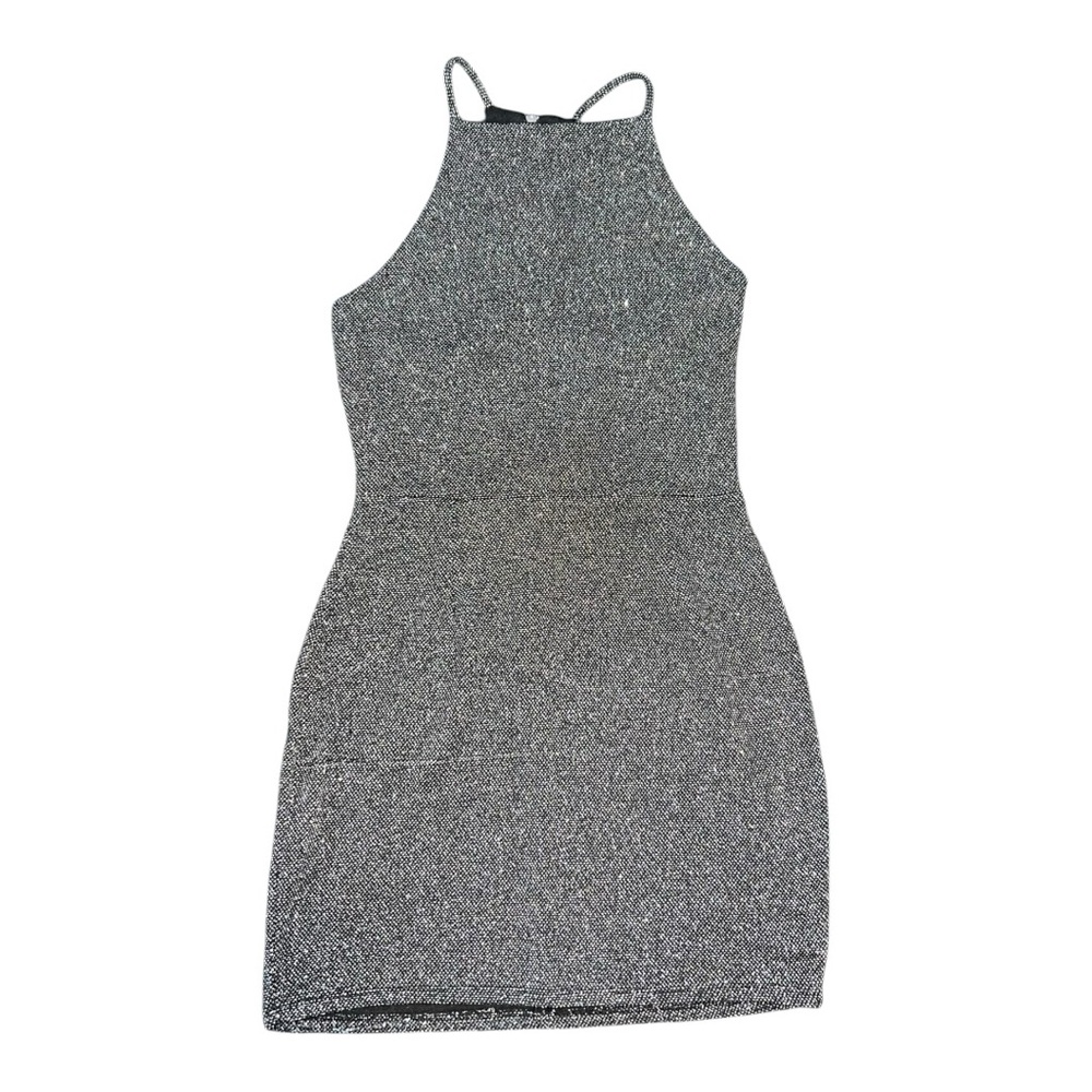 One Clothing Glittering Silver Mini Dress Women’s Medium
